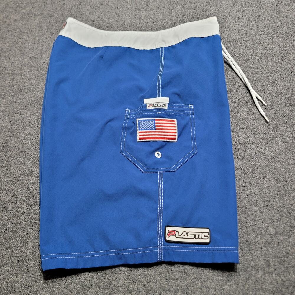 Vintage Y2K Plastic Board Shorts Mens 37 La Jolla Shores Volleyball Invitational